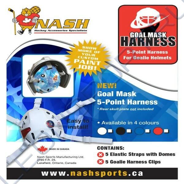 Ремкомплект для шлема вратаря NASH New Goal Mask Harness (5 резинок-ремней+5 клипс)